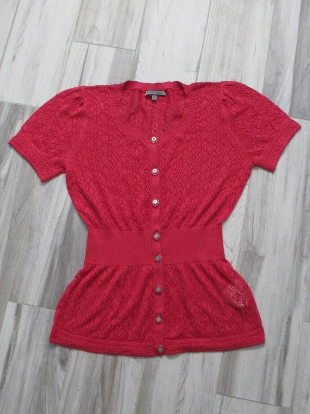 Anne Klein preppy short sleeved cardigan